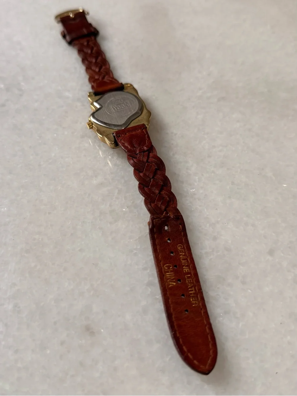 ✔Vintage Disney x Timex Winnie the Pooh Braided Leather Watch